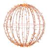 Vickerman 180Lt x 20" Fold Flat Yellow Led Jumbo Hanging Sphere with White Powder Coated Frame view 1
