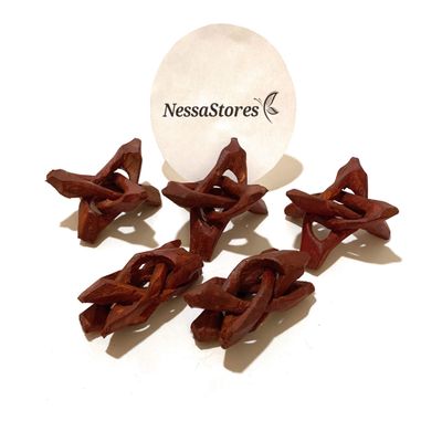 NESSASTORES - Carved Tripod Wood Stand Holder 2" #JC-044 (120 pcs)