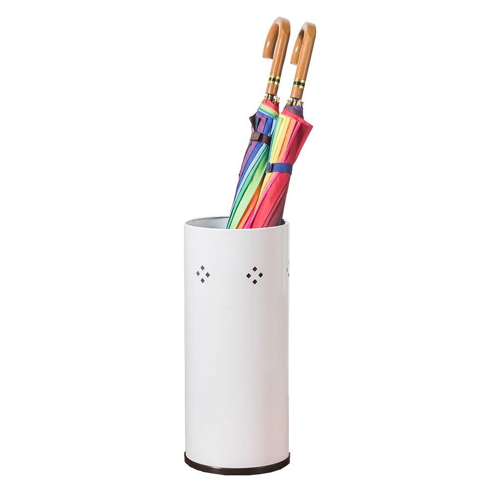 Umbrella Racks WXYZ White Umbrella Stand is Not Easy to Rust with High Temperature Paint, Non-Slip Base and Large Capacity Hotel Office Umbrella Bucket 50x22cm