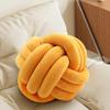 Knot Pillow Ball, Fluffy Handmade Decorative Throw Pillow, Soft Round Knotted Cushion for Couch & Bedroom, Cute Home Decor Ball Pillow for Living Room (7.87 Inches, Orange) view 1