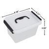 Asking Plastic Latching Box with Black Handle, Lidded Storage Bins, 6 Packs, 3 Quart view 2