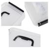 Asking Plastic Latching Box with Black Handle, Lidded Storage Bins, 6 Packs, 3 Quart view 3