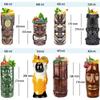 LINALL Tiki Mugs Cocktail Set of 8 - Ceramic TIKI Mugs Hawaiian Party Cute Exotic Cocktail Glasses Hawaiian TIKI Mug - TKSET0080 (8pcs) view 2