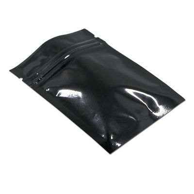 MITOB 100 Pack 4.7x7.9 inch Mylar Bags for Zip Reusable Aluminum Foil Lock Package Bag Candy DIY Chocolate Coffee Nut Food Long Term Storage Zipper Lock Packaging Bag with Tear Notch (Black)