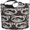 YISONG Round Laundry Basket, Black Footed Ferret Laundry Hamper Bucket Collapsible Clothes Bag 82 L Bins for Kids Room Toy Organizer Washing Bin Sorter Dirty Clothes Blanket Laundry Box view 1