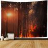 Starocha Tapestry Fire Wildfire Burning Pine Forest Ecology Flames Smoke Destruction Heat Wild Industrial Fog Nature Wall Tapestry Beach Tapestry for Bedroom Decor 80x60 Inch view 1