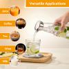 1400ML Plastic Water Pitcher, Unbreakable Acrylic Transparent Juice Bottle Beverage Dispenser Slim Water Carafe with Lids and Spout for Drinks, Iced Tea, Mimosa Bar Supplies (1PCS) view 4