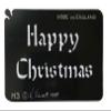 Stainless Steel H3 Happy Christmas Small Cake Decorating/Card Making Stencil view 1