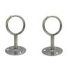 NELXULAS Stainless Steel Heavy Duty Closet Rod,Curtain Rod End Supports Socket with Matching Screws (2 INCH, Silver) view 1