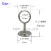 NELXULAS Stainless Steel Heavy Duty Closet Rod,Curtain Rod End Supports Socket with Matching Screws (2 INCH, Silver) view 2