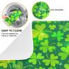 Qilmy St. Patrick's Day Shamrock Dish Drying Mat Water Absorption Tableware Drying Mat for Kitchen Countertop Home Decoration, 16 x 18 Inch Non Slip Dish Mats, Heat Resistant Countertop Protection view 2