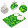 Qilmy St. Patrick's Day Shamrock Dish Drying Mat Water Absorption Tableware Drying Mat for Kitchen Countertop Home Decoration, 16 x 18 Inch Non Slip Dish Mats, Heat Resistant Countertop Protection view 4