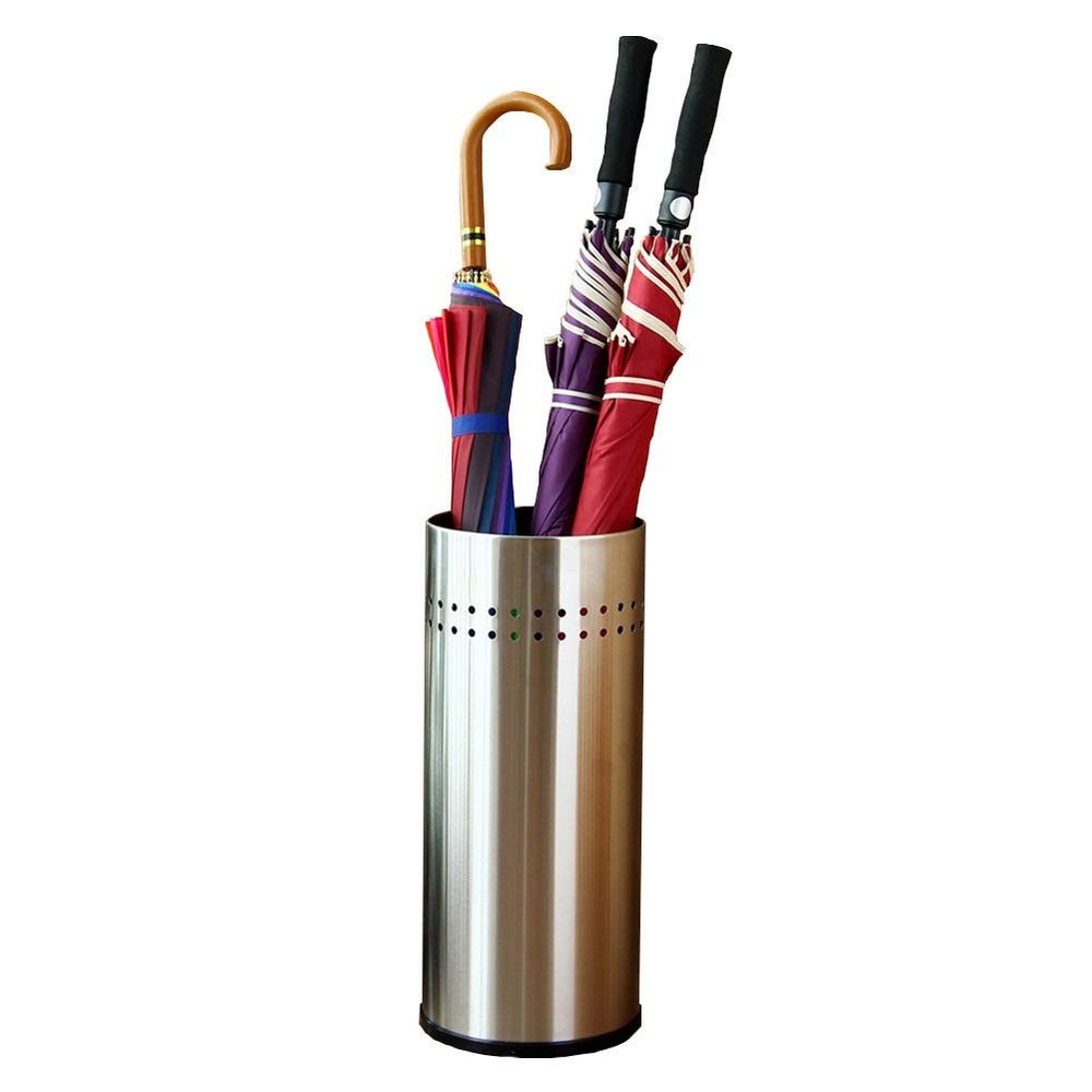 Umbrella Racks WXYZ Stainless Steel Umbrella Stand, Waterproof and Rust-Proof Household Hotel Umbrella Bucket, Can Store More Than 20 Umbrellas, 50x22cm