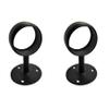 NELXULAS Stainless Steel Heavy Duty Closet Rod,Curtain Rod End Supports Socket with Matching Screws (2 INCH, Black) view 1