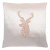 SAFAVIEH Home Collection Reindeer Blush Pink Velvet 18 x 18-inch Decorative Throw Pillow, 1' 6" Square view 1