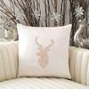 SAFAVIEH Home Collection Reindeer Blush Pink Velvet 18 x 18-inch Decorative Throw Pillow, 1' 6" Square view 2
