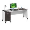 Bush Home 72-inch Home Office Desk with Drawers, Large Computer Table for Personal Workspace, Somerset Collection, White and Storm Gray view 1