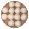 2 Inch Wool Felt Beads Balls Pom Pom Handmade DIY for Craft Dream Catcher Wind Chimes Baby Mobile Home Room Decor Nursery Ornaments Halloween Christmas Party Wreath Props (Beige 5cm 12pcs) view 1