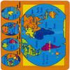 champion rugs Kids/Baby Room/Daycare/Classroom/Playroom Area Rug. Educational. Fun. World Map Continents Oceans Hemispheres Compass Non-Slip Back Learning Carpet (8 Feet X 10 Feet) view 2