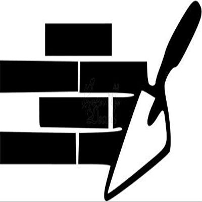Roseville Decals Brick Layer Mason Cement Job Vinyl Decal Sticker for Home Office Decor Vehicle Window Sign Size- [20 inch] / [50 cm] Wide Color- Matte White