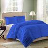 Epic Cotton Ruched Pattern Duvet Cover with Zipper & Corner Ties 100% Egyptian Cotton 800 Thread Count Premium Hotel Quality Decorative Bedding (Full/Queen, Royal Blue) view 2