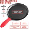 Uno Casa Cast Iron Tortilla Press 8 Inch - Bundle of Skillet for Roti / Comal Pan, Tawa / Dosa Pan Pataconera, Comales para Tortillas view 3
