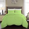 Epic Cotton 5 Piece Ruched Pattern Duvet Cover with Zipper & Corner Ties 100% Egyptian Cotton 800 Thread Count Premium Hotel Quality Decorative Bedding (Super King, Sage) view 1