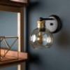 Livabliss BlancheWall Sconce,8"L x 6"W x 8"H,Black view 1