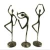 Decorative Pewter Dancer Set Of Three Statues view 1