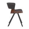 Armen Living Ulric Wood and Metal Modern Dining Room Accent Chair, Charcoal/Walnut 22 x 29 x 21.5 view 3