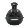 Black Pottery Wavy Rounded Shape Vase Sgraffito Design view 1