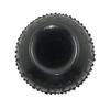 Black Pottery Wavy Rounded Shape Vase Sgraffito Design view 2