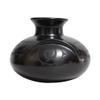 Black Pottery Vase Sgraffito Design view 1
