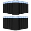 PartyPrints 100 Pack Black Blank Slim Can Cooler Sleeves | Plain Seltzer Customizable Bulk Coolers for Beer Bottles & 12oz Tall Cans | Skinny Collapsible Drink Insulated Sleeve view 1
