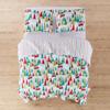 Levtex Home Merry & Bright Collecion - Holly Jolly Quilt - King - Christmas Tree - Red Green Teal Pink - Quilt (102x86in.) - Reversible - Microfiber view 4