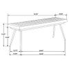 Coaster Home Furnishings - Misty - 54-Inch Leather Upholstered Dining Bench - Industrial Modern Style with Channel Tufted Seat & Metal Legs - Dining Room, Bedroom - Antique Camel & Black - 110643 view 3