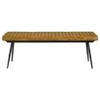 Coaster Home Furnishings - Misty - 54-Inch Leather Upholstered Dining Bench - Industrial Modern Style with Channel Tufted Seat & Metal Legs - Dining Room, Bedroom - Antique Camel & Black - 110643 view 4
