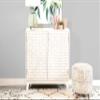Coaster Home Furnishings - Gambon - Wood - 2-Door Accent Storage Cabinet with Honeycomb-Inspired Geometric Fronts, Adjustable Shelf and Distressed Edging - Living Room - White - 953401 view 2