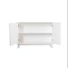 Coaster Home Furnishings - Gambon - Wood - 2-Door Accent Storage Cabinet with Honeycomb-Inspired Geometric Fronts, Adjustable Shelf and Distressed Edging - Living Room - White - 953401 view 3
