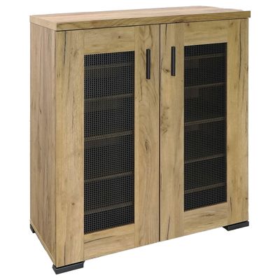 Coaster Bristol 31.5-Inch Shoe Cabinet with Storage, Golden Oak 951107
