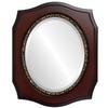 OVALCREST Oval Beveled Wall Mirror for Home Decor - San Francisco Style - Rosewood - 20x24 Outside Dimensions view 1