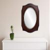 OVALCREST Oval Beveled Wall Mirror for Home Decor - San Francisco Style - Rosewood - 20x24 Outside Dimensions view 3