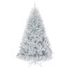 GOFLAME 6 FT Artificial Christmas Tree Hinged with 1036 Branch Tips, Silver Tinsel Christmas Tree with Metal Stand, Electroplated Technology for Indoor and Outdoor Holiday Decoration view 1