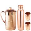 SEJAL SPECIAL Brown 1000ml Copper Water Bottle, 1500ml Jug and 2 Glass Combo Diwali Gift Set view 1