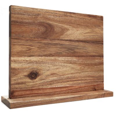 Resafy Large Magnetic Knife Holder,Acacia Wooden Magnetic Knife Block 16 X 12 Inches,Rack Magnetic Universal Stands with Strong Enhanced Magnets Strip Kitchen Storage Cutlery Organizer Without Knifves