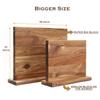 Resafy Large Magnetic Knife Holder,Acacia Wooden Magnetic Knife Block 16 X 12 Inches,Rack Magnetic Universal Stands with Strong Enhanced Magnets Strip Kitchen Storage Cutlery Organizer Without Knifves view 2