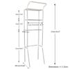 BAOYOUNI Adjustable Laundry Shelf Over Toilet Washing Machine Storage Rack Above Washer Dryer Standing Bathroom Organizer 3-Tier Space Saving Shelving Units, Ivory view 2