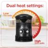 BLACK+DECKER 360-Degree Surround Heater and Fan Combo, 360 Space Heater for Office Desk, Home Office & Personal Use Desk, 2 Heat & Fan Only Settings, Adjustable Thermostat, BHDS156, Black view 2