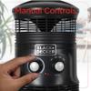 BLACK+DECKER 360-Degree Surround Heater and Fan Combo, 360 Space Heater for Office Desk, Home Office & Personal Use Desk, 2 Heat & Fan Only Settings, Adjustable Thermostat, BHDS156, Black view 3