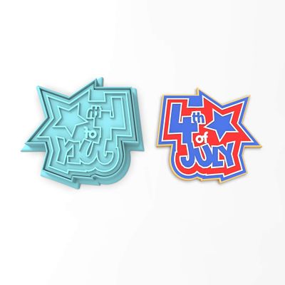 4th of July Cookie Cutter & Stamp